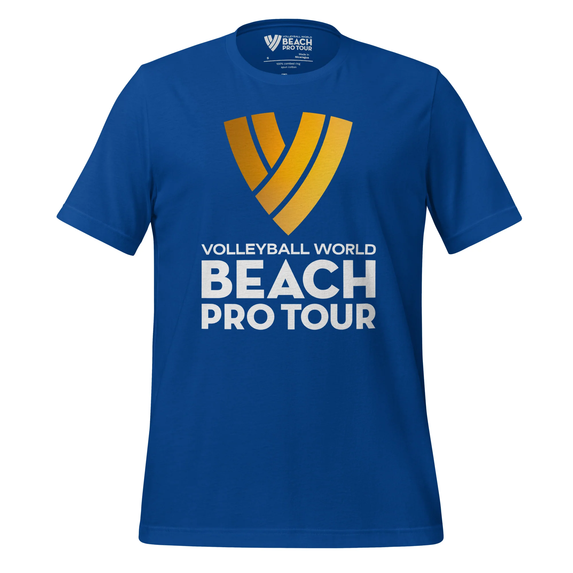 Beach Pro Tour Gold/White Stacked Logo Unisex T-Shirt - Image 11