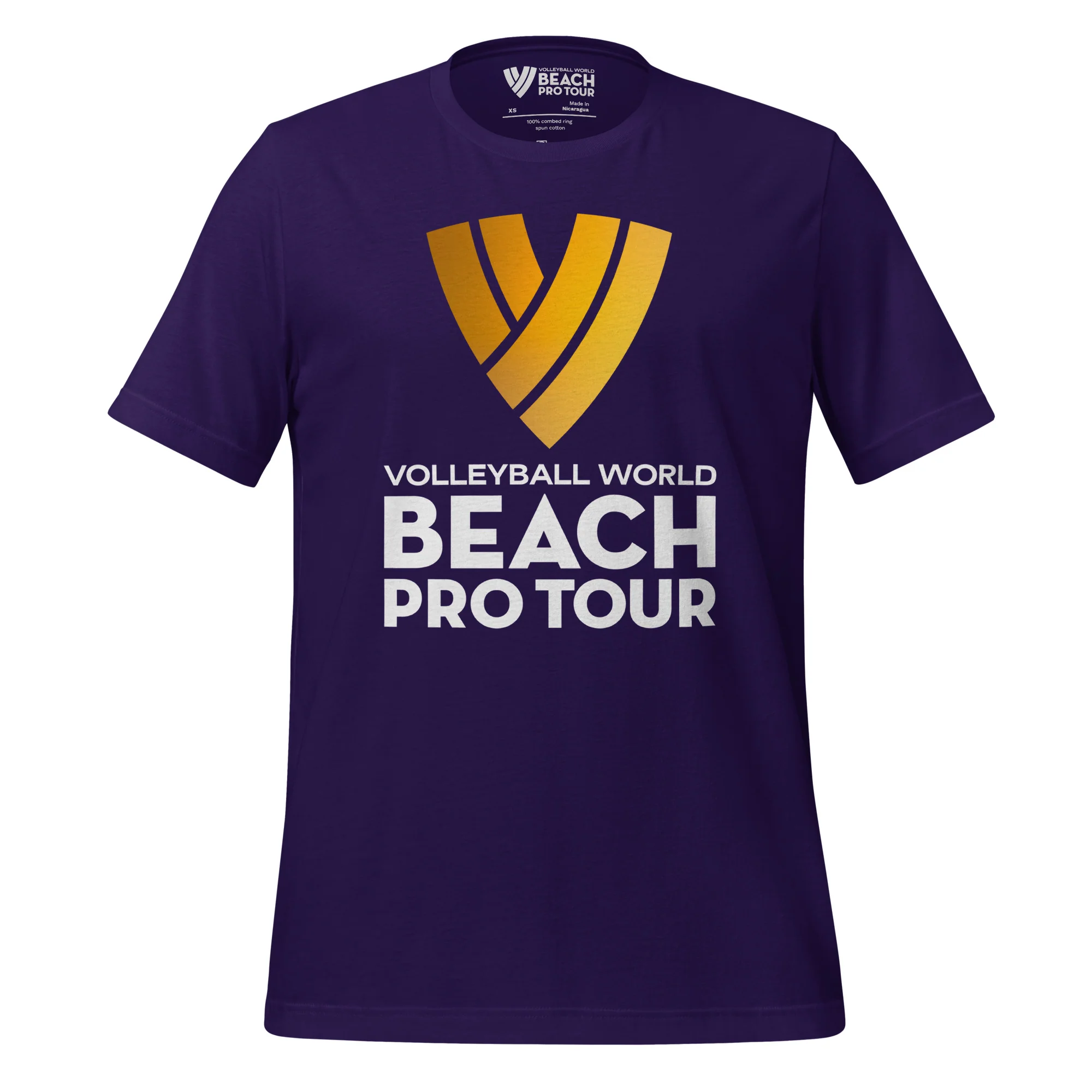Beach Pro Tour Gold/White Stacked Logo Unisex T-Shirt - Image 3