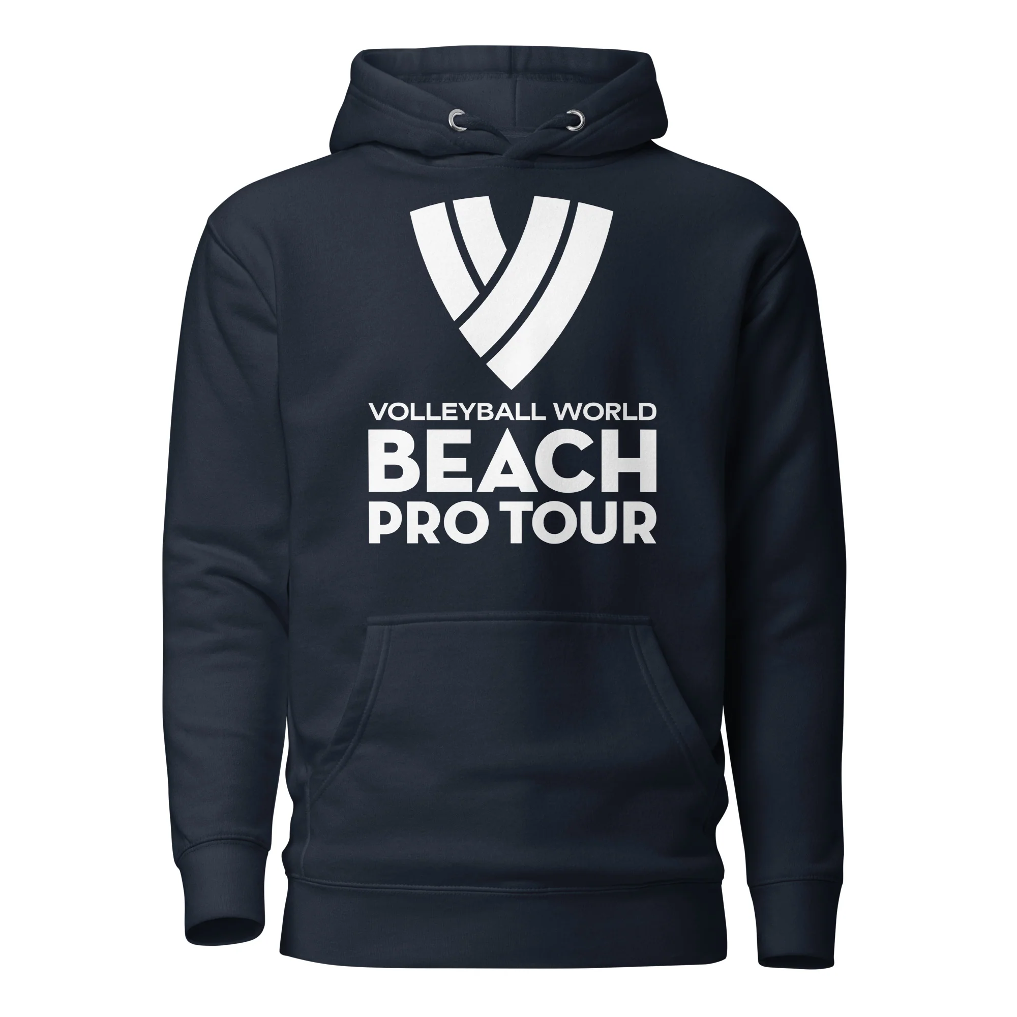 Beach Pro Tour White Stacked Logo Unisex Hoodie - Image 5