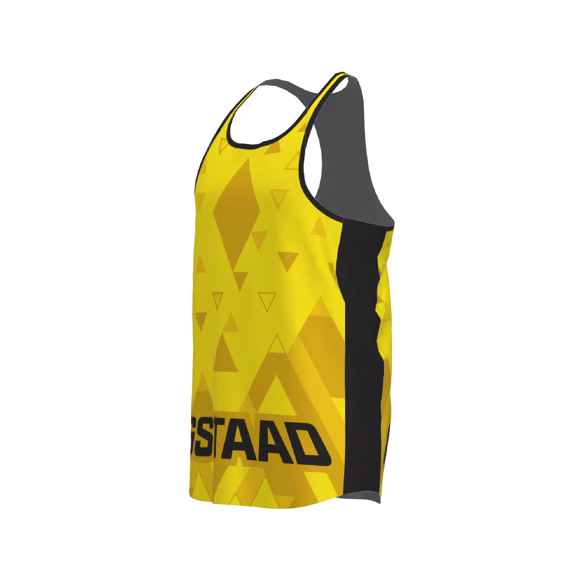BPT Official Gstaad, Switzerland Men's Singlet (Yellow) - Image 3