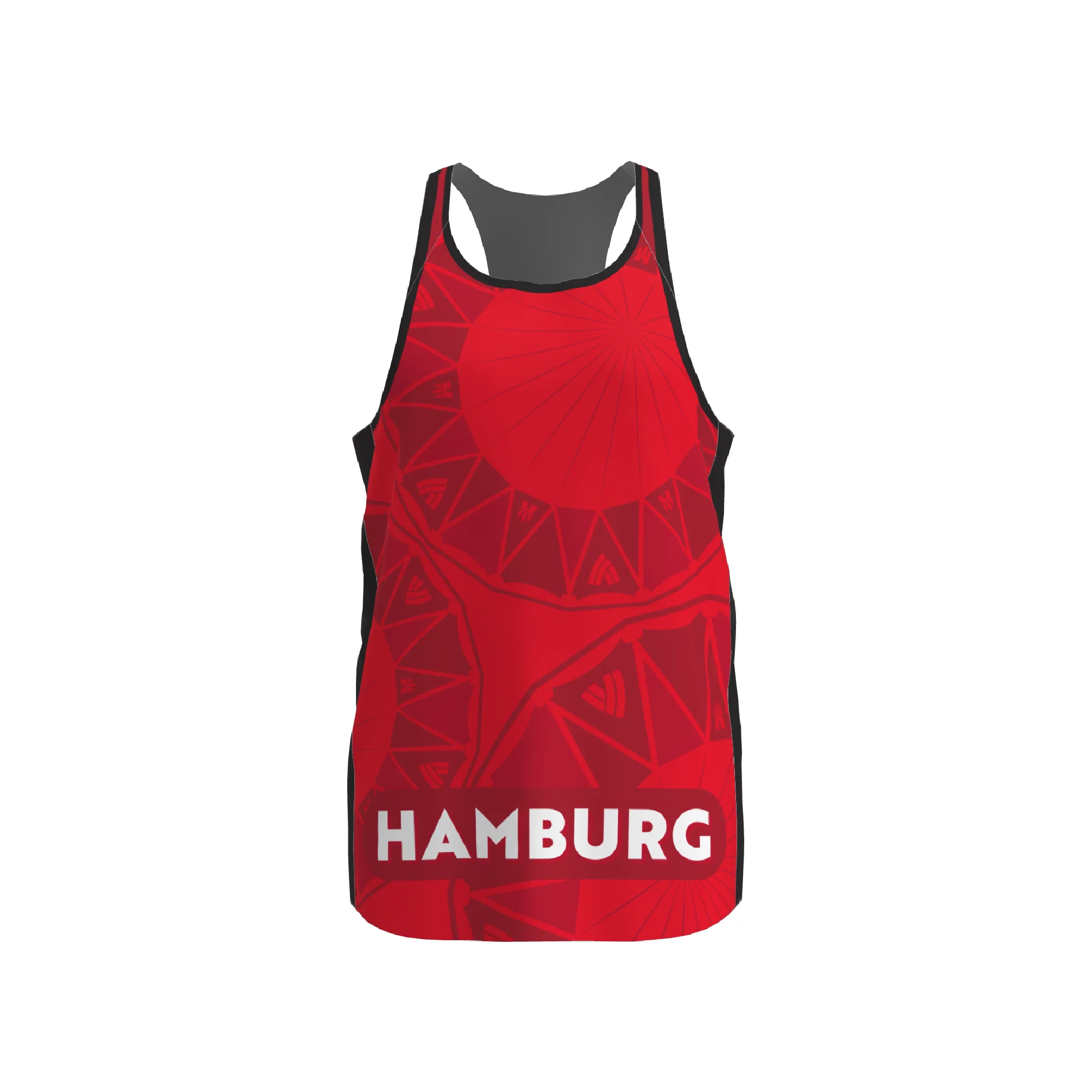 BPT Official Hamburg, Germany Men's Singlet (Red) - Image 4