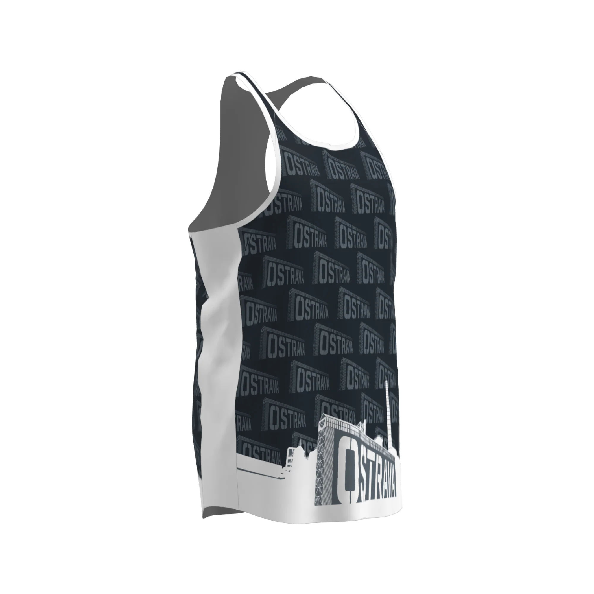 BPT Official Ostrava, Czech Republic Men's Singlet (Black) - Image 4