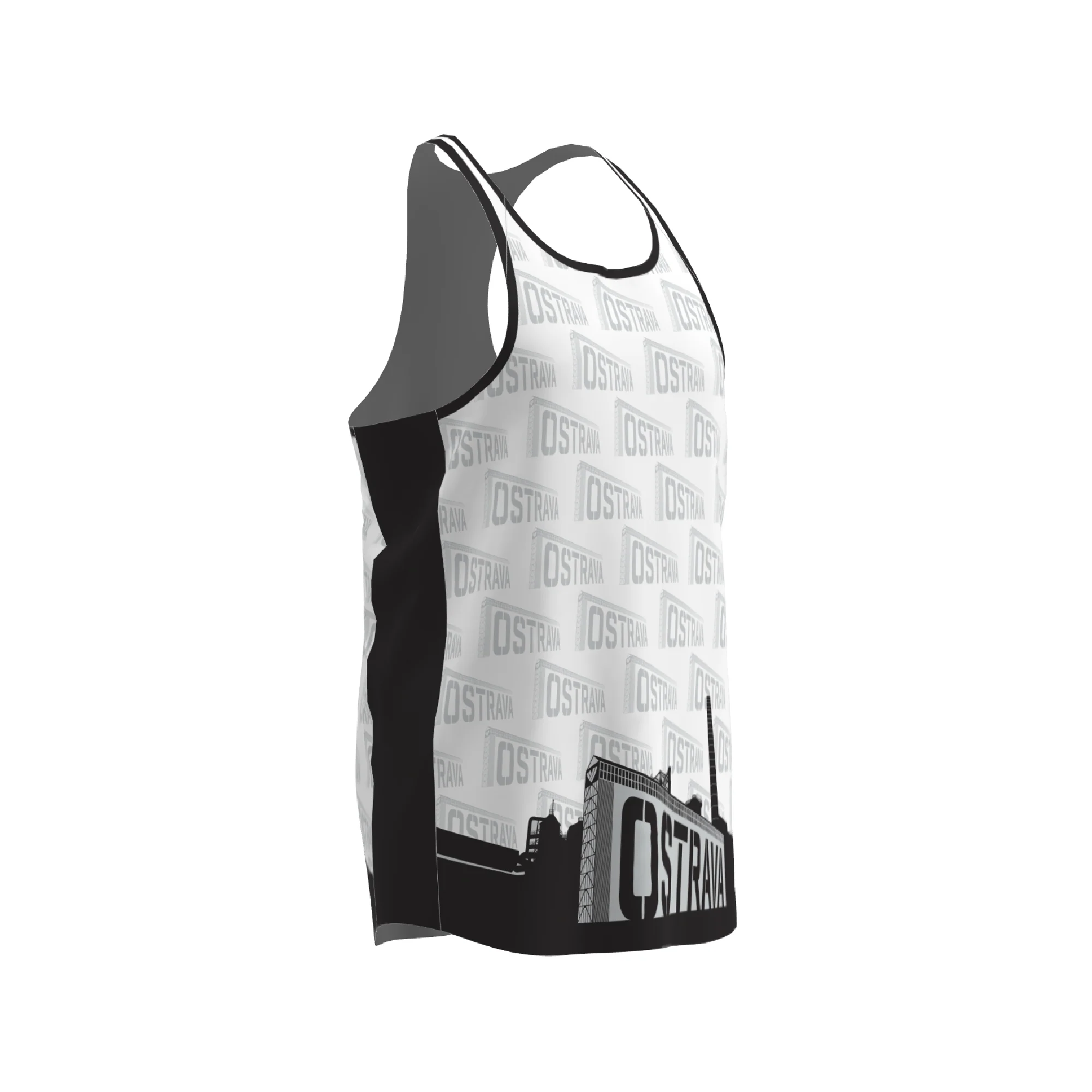 BPT Official Ostrava, Czech Republic Men's Singlet (White) - Image 4